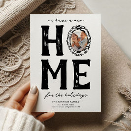 Cartão De Festividades Feriado de Natal com Novo Porte Doméstico