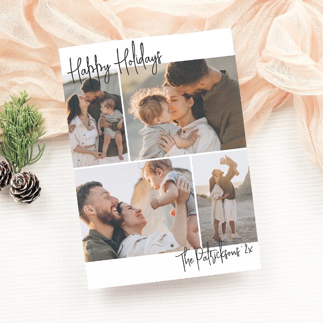 Cartão De Festividades Feriado de Natal com Várias Fotografias para Escri (Criador carregado)