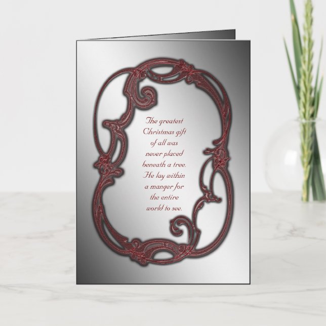 Cartão De Festividades Feriado de Natal Cristão (Frente)