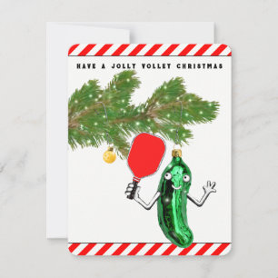 Cartão De Festividades Feriado de Natal do Pickleball