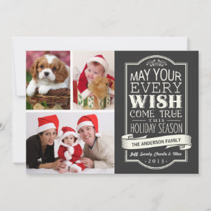 Cartão De Festividades Feriado de Natal em Banner de Chalkboard - 3 Cart