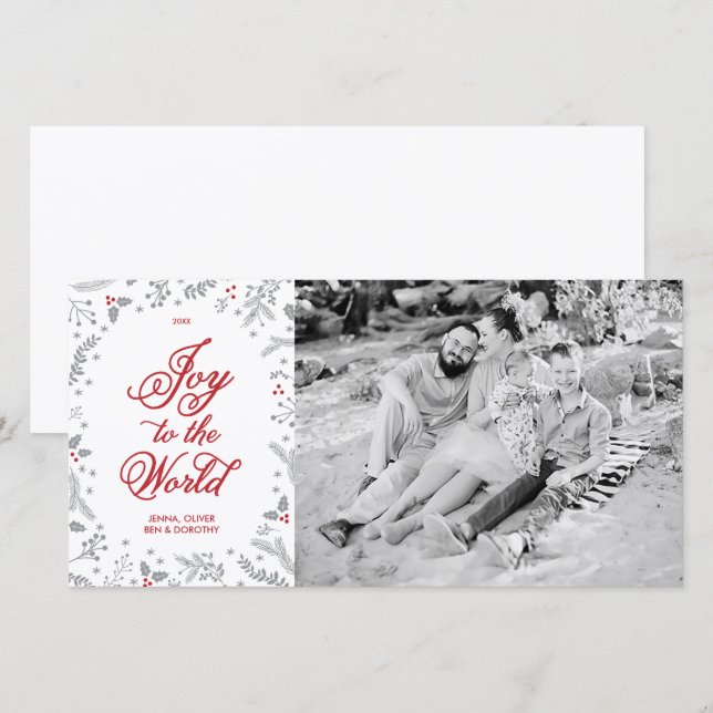 Cartão De Festividades Feriado de Natal em Berries One (Frente/Verso)