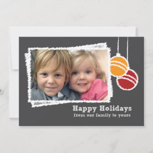 Cartão De Festividades Feriado de Natal em Quadro Chalkboard