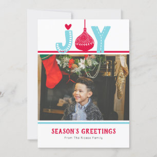 Cartão De Festividades Feriado de Natal Joy Scandinavian