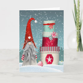 Cartão De Festividades Feriado de Natal - Pacotes de presentes e Papais n