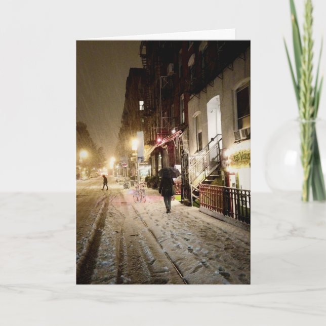 Cartão De Festividades Feriado de New York (Frente)