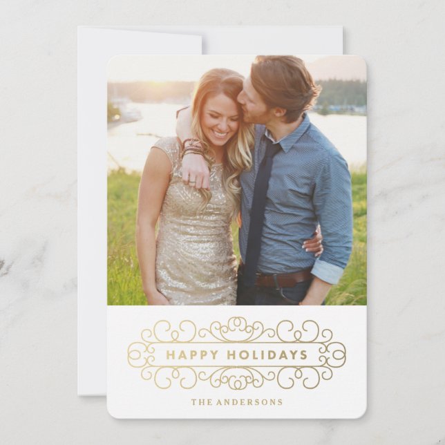 Cartão De Festividades Feriado do ornamentado (Frente)