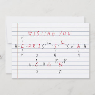 Cartão De Festividades Feriado do Professor de Ciência da Química de Cheq