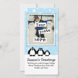 Cartão De Festividades Feriado dos Pinguins Cute | Fotógrafo Familiar Div