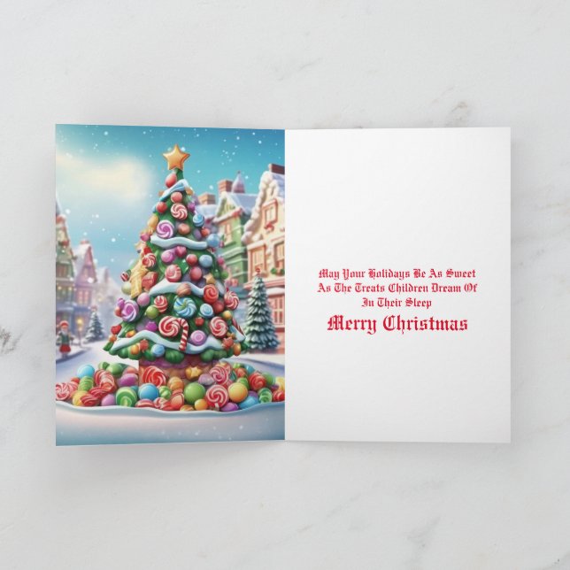 Cartão De Festividades Feriado dos Sonhos Doce (Interior)