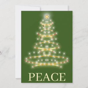 Cartão De Festividades Feriado Dourado de Natal Elegante