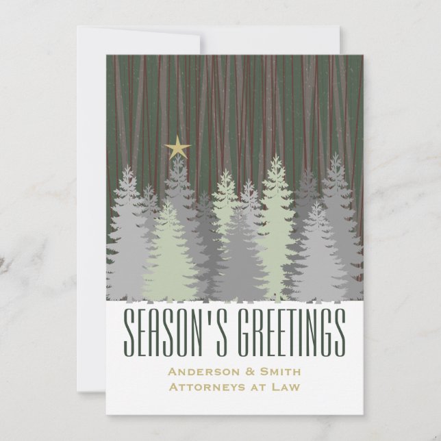 Cartão De Festividades Feriado Empresarial da Estrela Dourada (Frente)