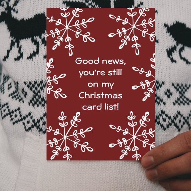 Cartão De Festividades Feriado Engraçado Floco de Neve Natal (Criador carregado)