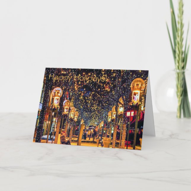 Cartão De Festividades Feriado feliz, Denver, alameda da rua do CO 16o (Frente)