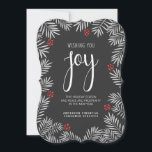 Cartão De Festividades Feriado Natal Joy Chalkboard Pine Branch<br><div class="desc">A tendência de saudações da época de Natal e placas planas econômicas, ideais para uso profissional ou pessoal. Ramais clássicos de pinheiros sazonais com tipografia casual no estilo de quadro de referência. Uma expressão brilhante e alegre de alegria no feriado — fácil adicionar seu nome corporativo ou comercial, família ou...</div>