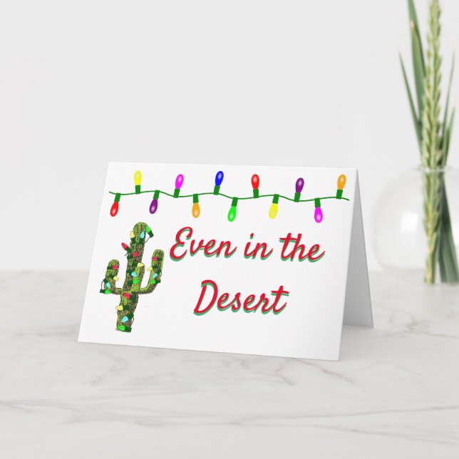 Cartão De Festividades Feriado no Deserto (Frente)