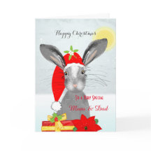 Feriado Personalizado de Natal do Coelho Bonito