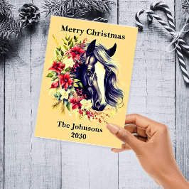 Cartão De Festividades Feriado Russo de Natal Negro Feriado