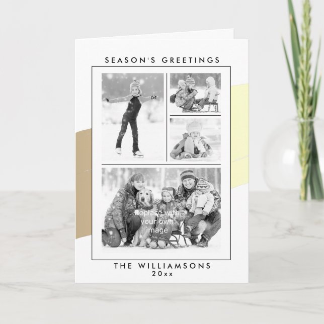 Cartão De Festividades Feriado Swish Paint Paint Brush, saudações da temp (Frente)