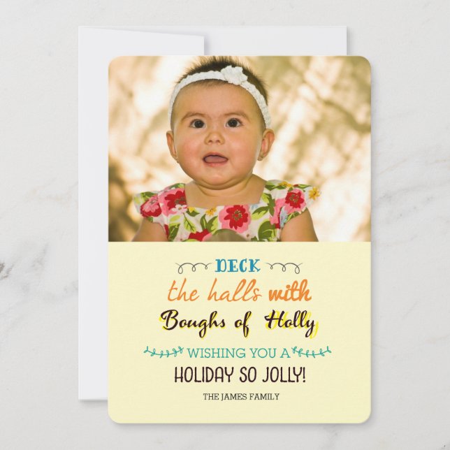 Cartão De Festividades feriado tão alegre (Frente)