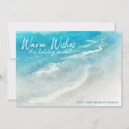 Cartão De Festividades FERIADO TROPICAL NA PRAIA | Natal ou Hanukkah