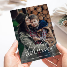 Feriados alegres | Azul Escuro de Foto do Script E