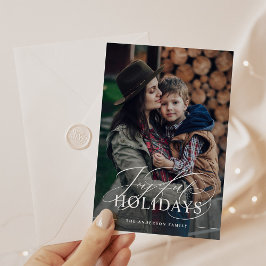 Cartão De Festividades Feriados alegres | Elegante Roteiro Fotográfico Me