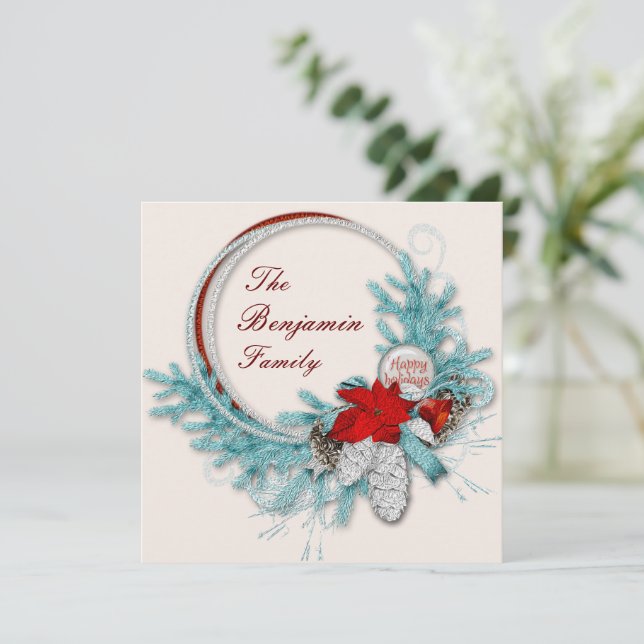 Cartão De Festividades Feriados da família natalícia Feriado Feriado Feri (Em pé/Frente)