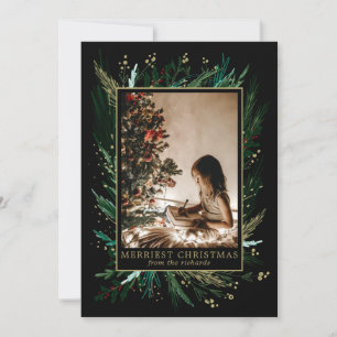 Cartão De Festividades Feriados Desenhados à Mão com Arte Original e Sua