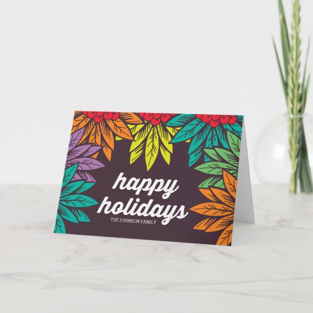 Cartão De Festividades feriados felizes (Frente)