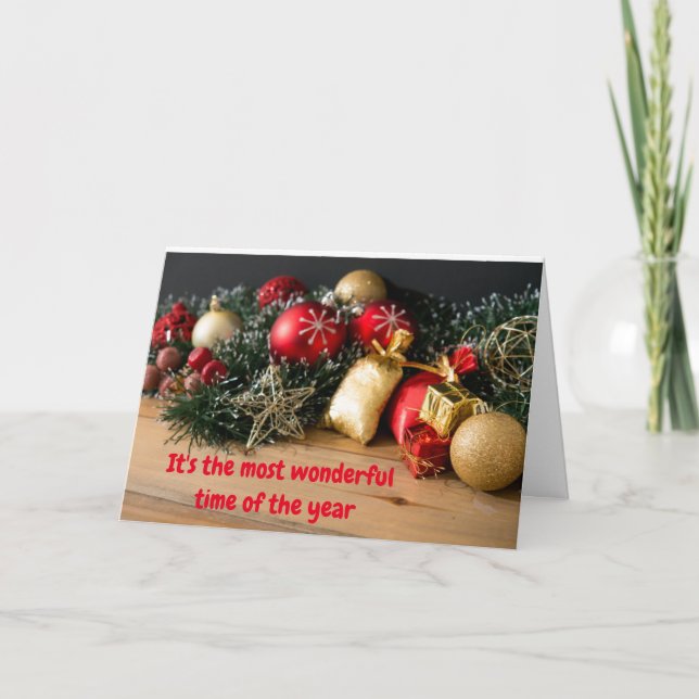 CARTÃO DE FESTIVIDADES **FERIADOS FELIZES** AOS AMIGOS MAIS MARAVILHOSOS (Frente)