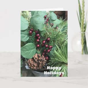CARTÃO DE FESTIVIDADES FERIADOS FELIZES COM DECOR DE NATAL
