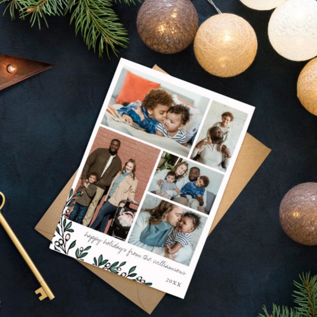 Cartão De Festividades Feriados Felizes de Colagem de Fotos de White Berr (Criador carregado)