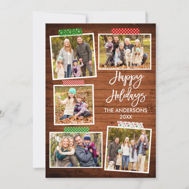 Cartão De Festividades Feriados Felizes de Escova Férias Felizes Fita de  (Frente)