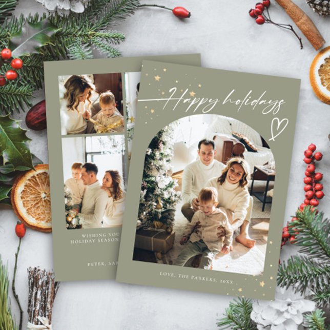 Cartão De Festividades Feriados Felizes de Mão Natal 5 Foto (Criador carregado)