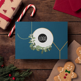 Cartão De Festividades Feriados felizes do Logotipo de Joy Business Azul