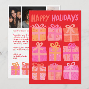 Cartão De Festividades FERIADOS FELIZES Oferece fotos de Natal PERSONALIZ