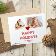 Feriados felizes Vermelhos Brilhantes Modernos 2 F