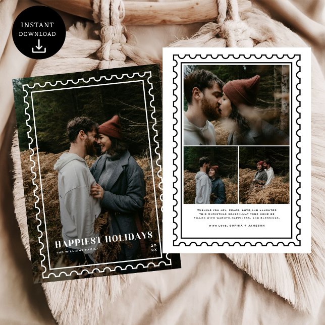 Cartão De Festividades Feriados Feriados - Foto da família Carimbo (Criador carregado)