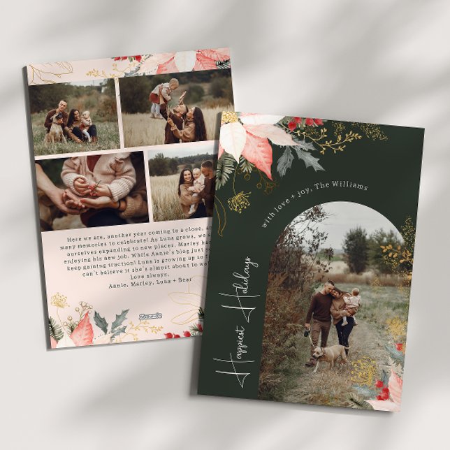 Cartão De Festividades Feriados Feriados Mais Felizes De Inverno Cinco Fo (Criador carregado)