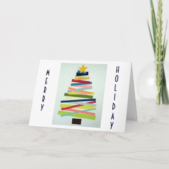 Cartão De Festividades FÉRIAS DE feliz / NOVO ANO DE ALEGRIA (Frente)