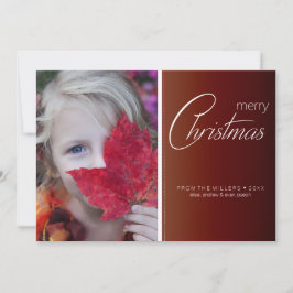 Cartão De Festividades Férias de Foto Simples e Elegante editável