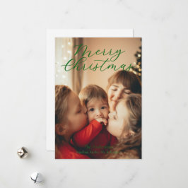 Cartão De Festividades Férias de Foto Simples Única