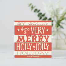 Férias de Golly Retro Tipo Natal - Vermelho