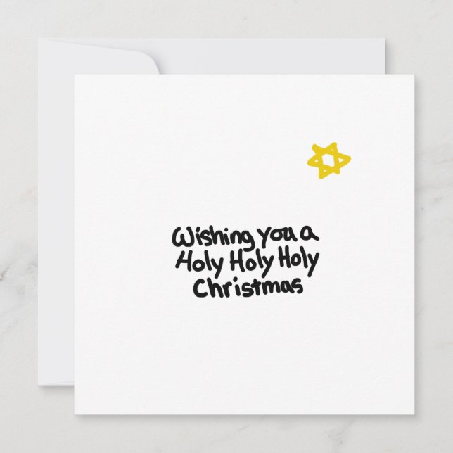 Cartão De Festividades Férias de Natal branco e simples (Frente)