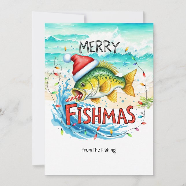 Cartão De Festividades Férias de Natal com Papai Noel (Frente)