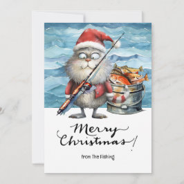 Cartão De Festividades Férias de Natal com Papais noeis
