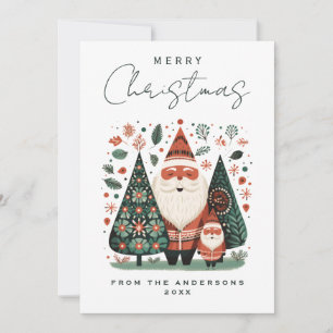 Cartão De Festividades Férias de Natal Escandinavas