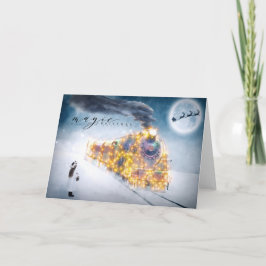 Cartão De Festividades Férias de Natal - Mágica época de Natal - Comboio