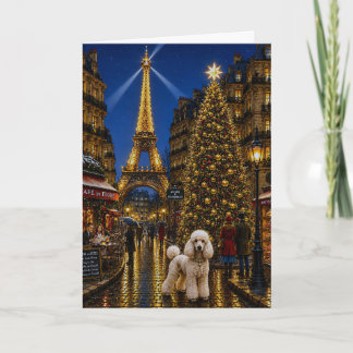 Cartão De Festividades Férias de Poodle